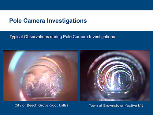 Using pole camera for sewer inspections