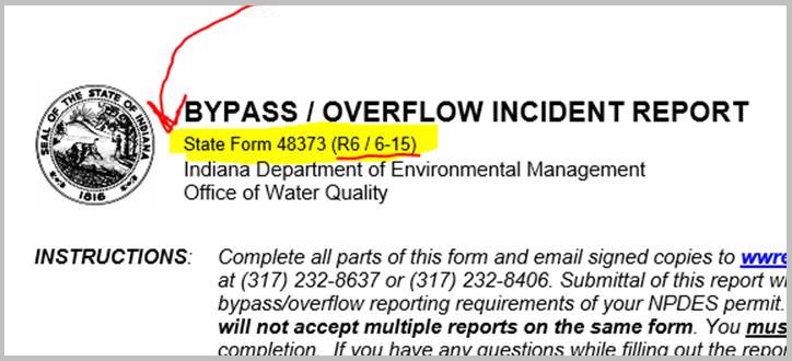 Wastewater Operators: Download the New IDEM Incident Report Form